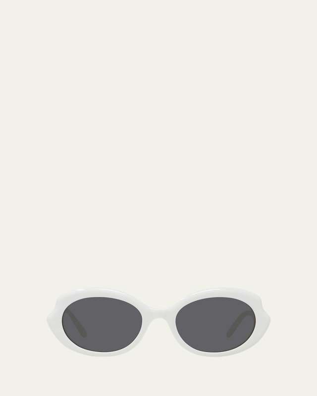 Round Slim Acetate Sunglasses
